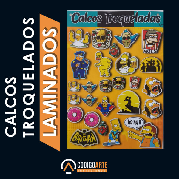 Stickers troquelados Simpsons