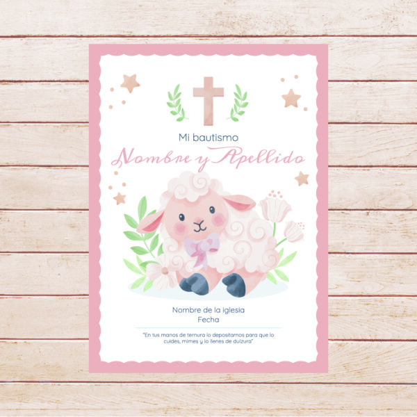 Estampita Bautismo -  Modelo 01