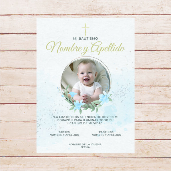 Estampita Bautismo -  Modelo 11