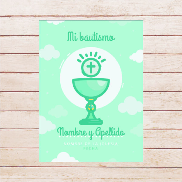 Estampita Bautismo -  Modelo 12