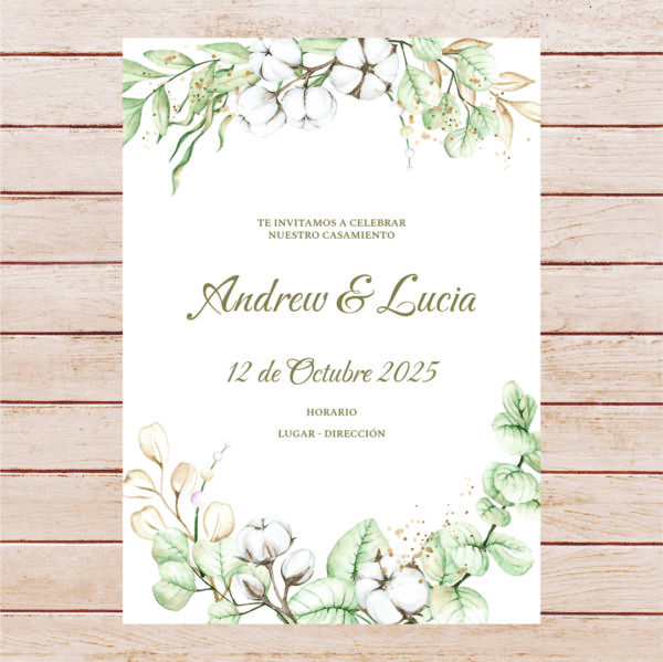Tarjetas Invitaciones Bodas Casamientos -  Modelo 15