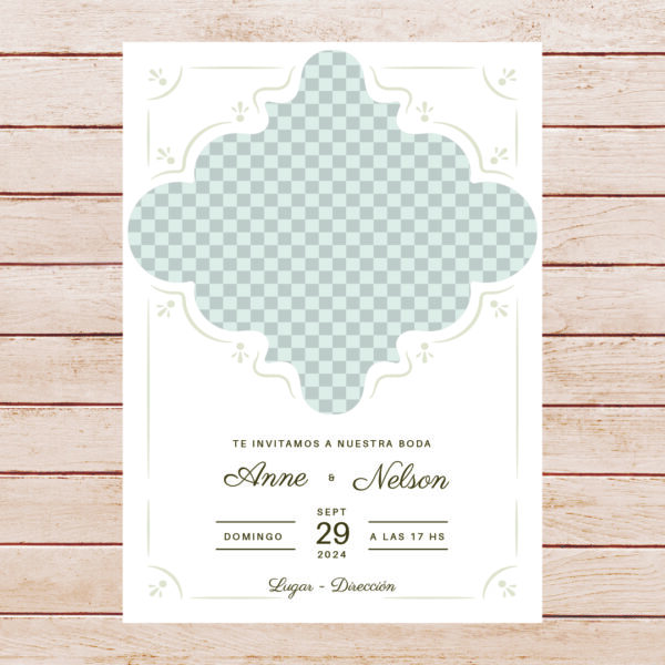 Tarjetas Invitaciones Bodas Casamientos -  Modelo 17