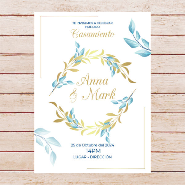 Tarjetas Invitaciones Bodas Casamientos -  Modelo 19